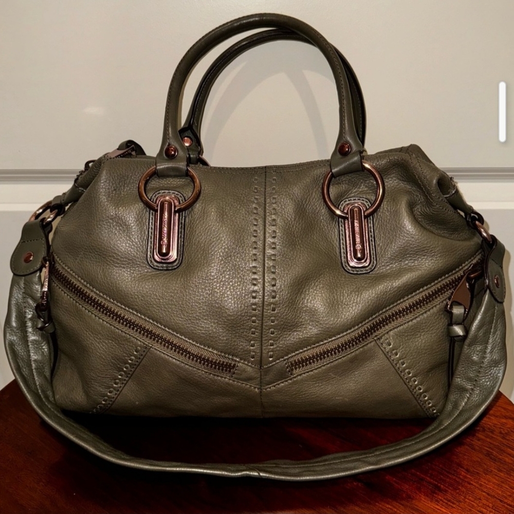 Elegant Olive Green Satchel